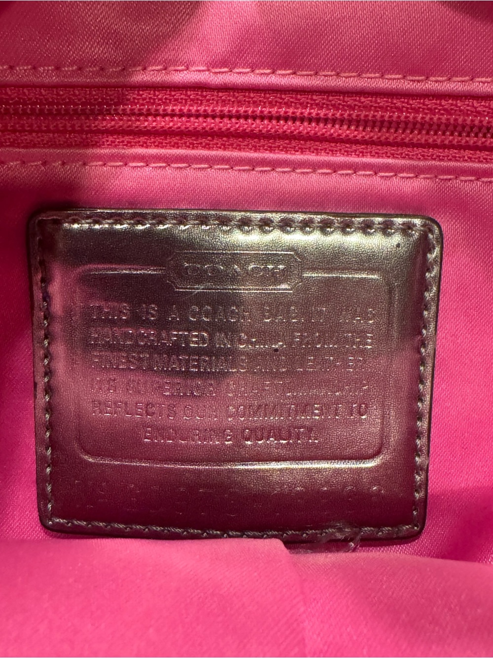 Coach - Poppy Patent Plum Tote with Front Zip Pockets - Picture 6 of 10